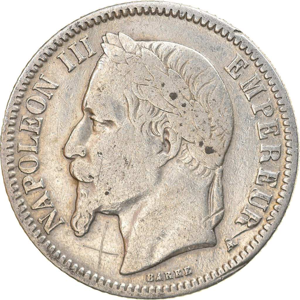 Moneta, Francja, Napoleon III, Napoléon III, Franc, 1866, Paris, VF(30-35)