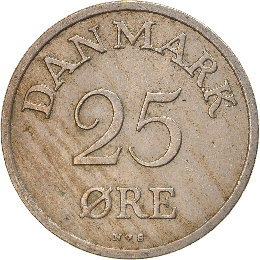Monnaie, Danemark, Frederik IX, 25 Öre, 1950, Copenhagen, TTB, Copper-nickel