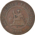 Münze, FRENCH COCHIN CHINA, Cent, 1884, Paris, S+, Bronze, KM:3