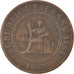 Moeda, COCHINCHINA FRANCESA, Cent, 1985, Paris, VF(30-35), Bronze, KM:3