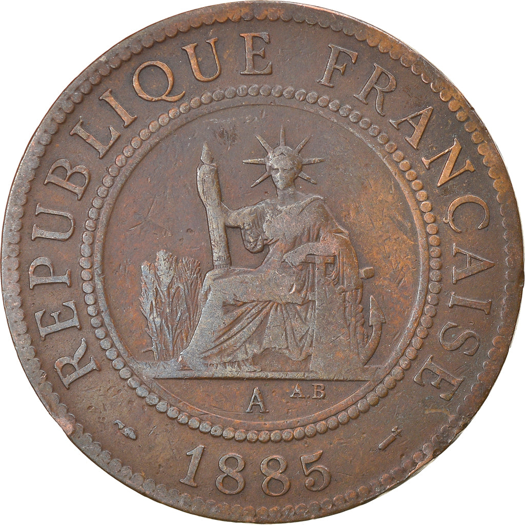 Coin, FRENCH COCHIN CHINA, Cent, 1985, Paris, VF(30-35), Bronze, KM:3