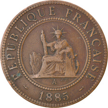 Monnaie, FRENCH COCHIN CHINA, Cent, 1985, Paris, TB, Bronze, KM:3