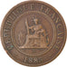 Monnaie, FRENCH COCHIN CHINA, Cent, 1985, Paris, TB, Bronze, KM:3