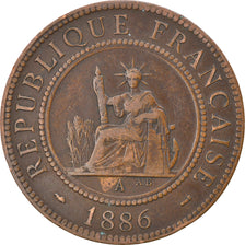 Coin, FRENCH INDO-CHINA, Cent, 1886, Paris, VF(30-35), Bronze, KM:1