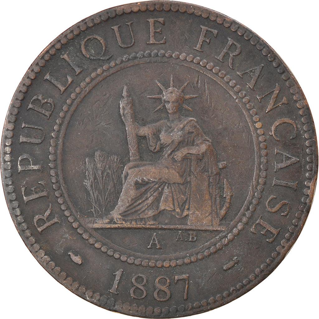 Coin, FRENCH INDO-CHINA, Cent, 1987, Paris, VF(30-35), Bronze, KM:1