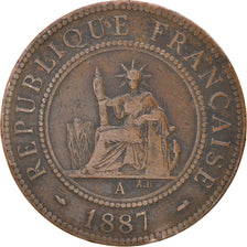 Coin, FRENCH INDO-CHINA, Cent, 1987, Paris, VF(30-35), Bronze, KM:1