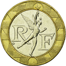Monnaie, France, Génie, 10 Francs, 1988, SUP+, Bi-Metallic, KM:964.1