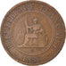 Münze, FRENCH INDO-CHINA, Cent, 1888, Paris, S+, Bronze, KM:1