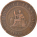 Monnaie, FRENCH INDO-CHINA, Cent, 1889, Paris, TB+, Bronze, KM:1