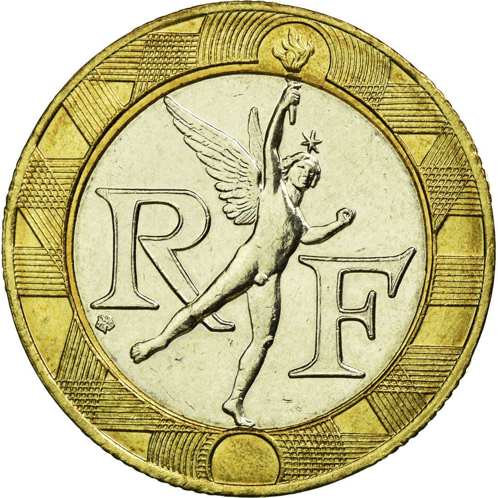 Coin, France, Génie, 10 Francs, 1988, MS(60-62), Bi-Metallic, KM:964.1