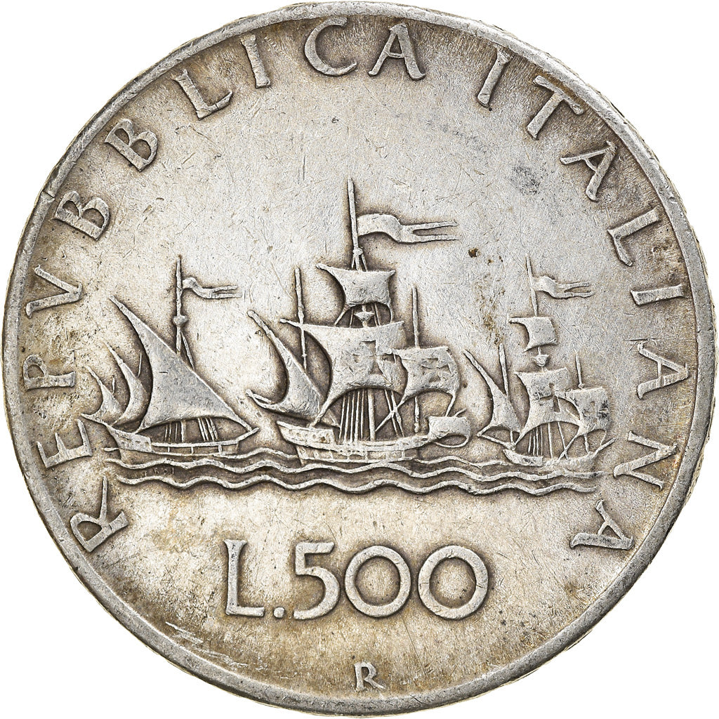 Coin, Italy, 500 Lire, 1958, Rome, EF(40-45), Silver, KM:98