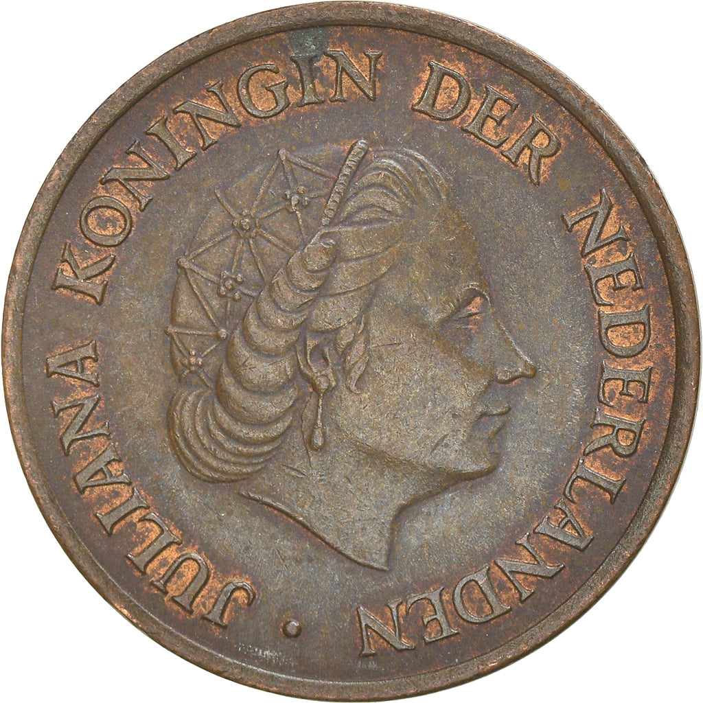 Moneda, Países Bajos, Juliana, 5 Cents, 1976, BC+, Bronce, KM:181