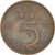 Coin, Netherlands, Juliana, 5 Cents, 1976, VF(30-35), Bronze, KM:181