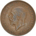 Moneta, Wielka Brytania, George V, 1/2 Penny, 1929, EF(40-45), Bronze, KM:837