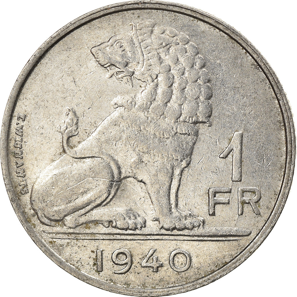 Coin, Belgium, Franc, 1940, EF(40-45), Nickel, KM:120