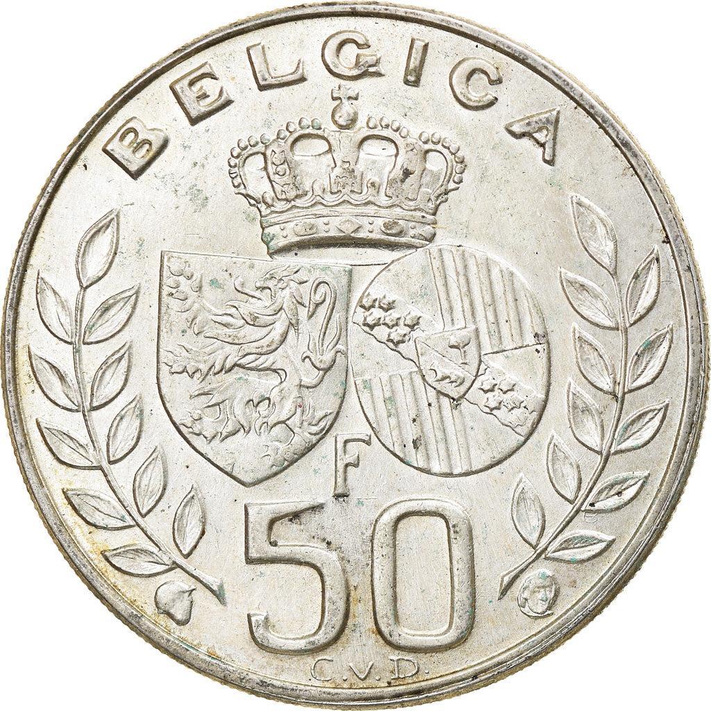 Coin, Belgium, 50 Francs, 50 Frank, 1960, Brussels, EF(40-45), Silver, KM:152.1
