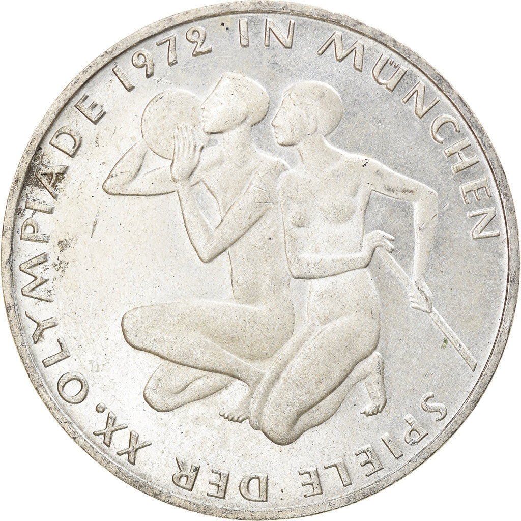 Münze, Bundesrepublik Deutschland, 10 Mark, 1972, Karlsruhe, VZ+, Silber