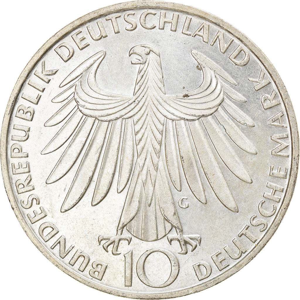 Münze, Bundesrepublik Deutschland, 10 Mark, 1972, Karlsruhe, VZ+, Silber