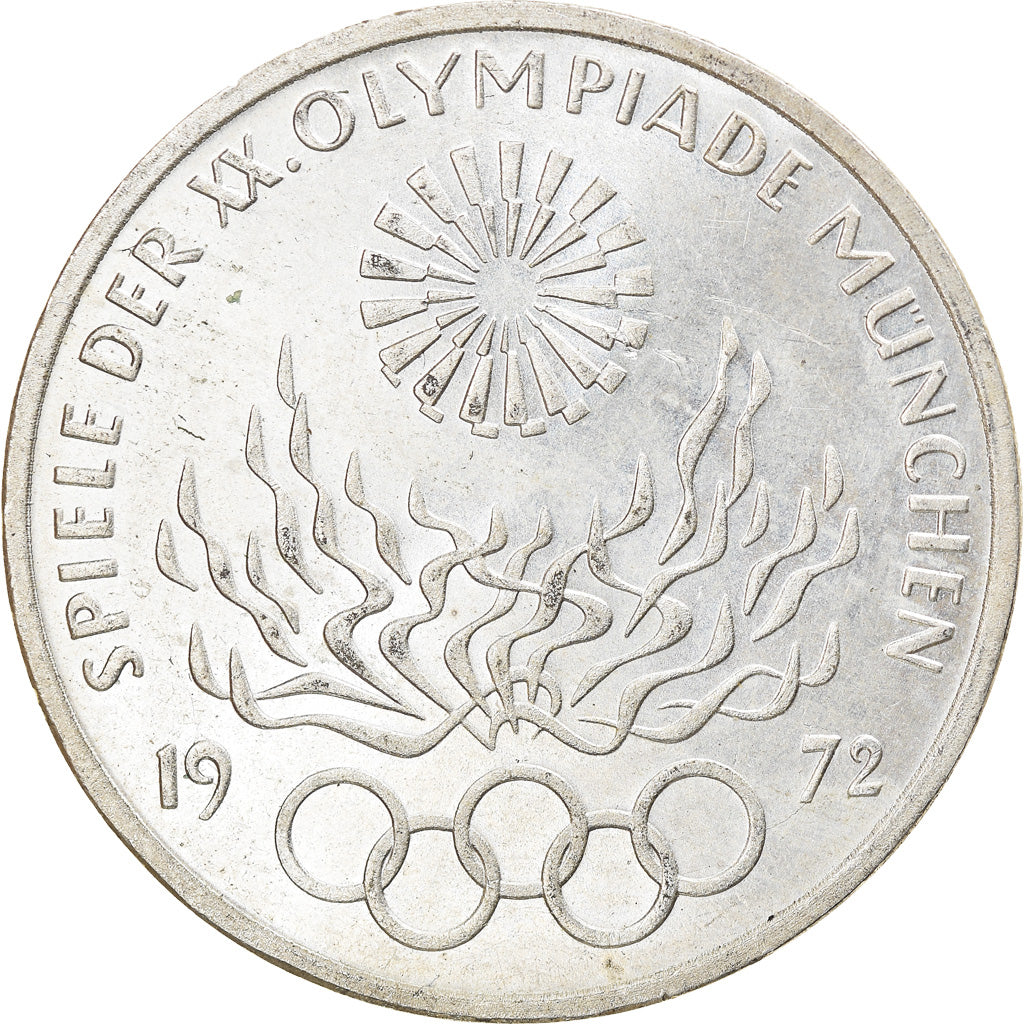 Münze, Bundesrepublik Deutschland, 10 Mark, 1972, Stuttgart, VZ+, Silber