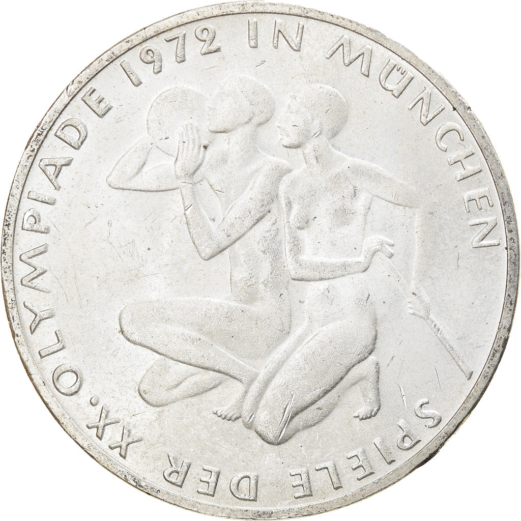 Münze, Bundesrepublik Deutschland, 10 Mark, 1972, Stuttgart, VZ+, Silber