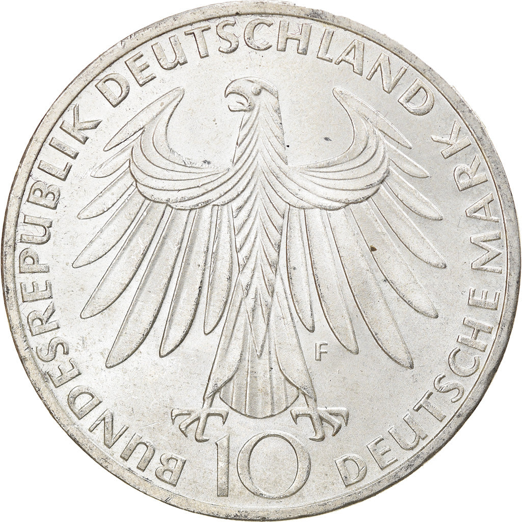 Münze, Bundesrepublik Deutschland, 10 Mark, 1972, Stuttgart, VZ+, Silber