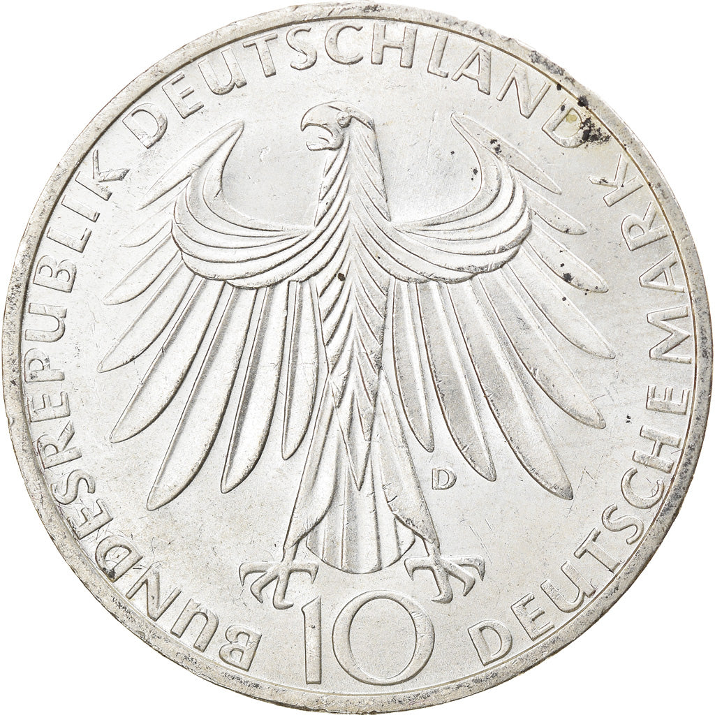 Munten, Federale Duitse Republiek, 10 Mark, 1972, Munich, PR+, Zilver, KM:132