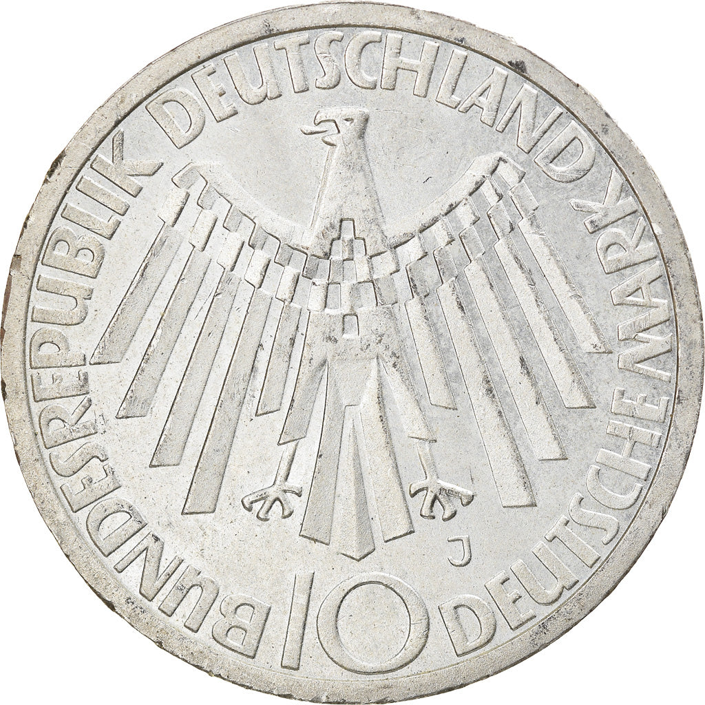 Münze, Bundesrepublik Deutschland, 10 Mark, 1972, Hamburg, VZ+, Silber