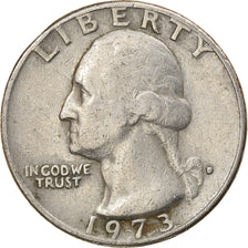Moneda, Estados Unidos, Washington Quarter, Quarter, 1973, U.S. Mint, Denver