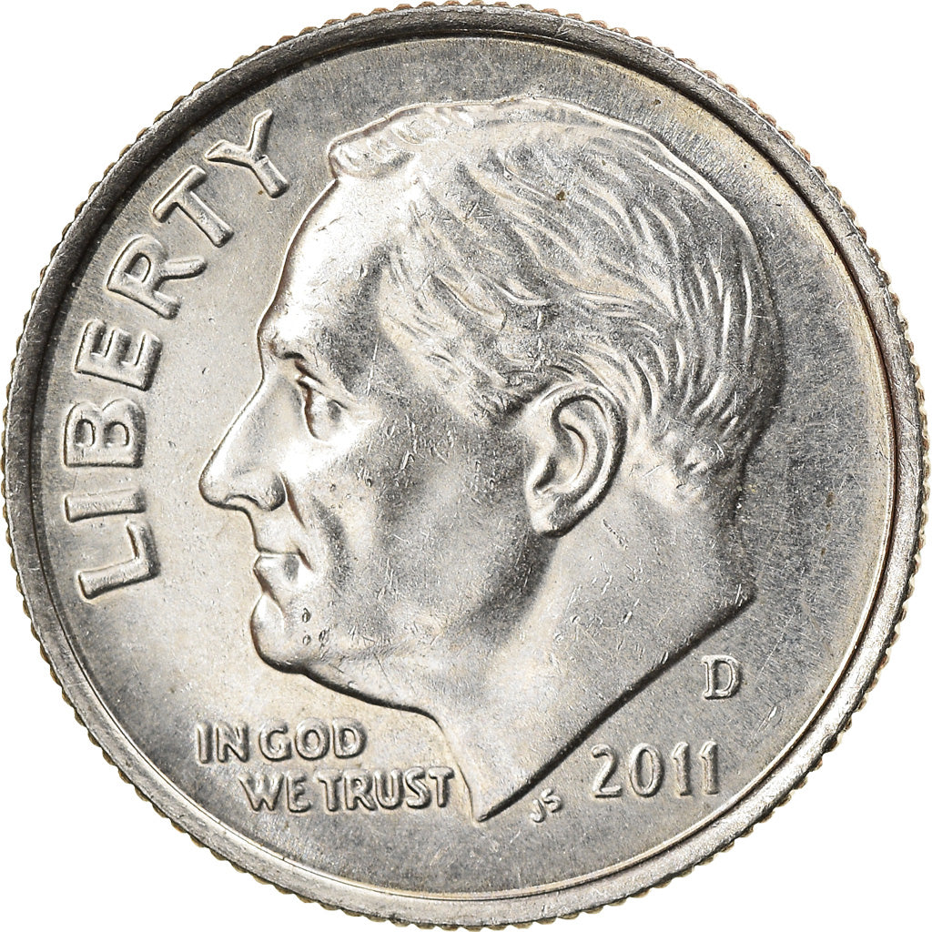 Monnaie, États-Unis, Roosevelt Dime, Dime, 2011, U.S. Mint, Denver, TTB