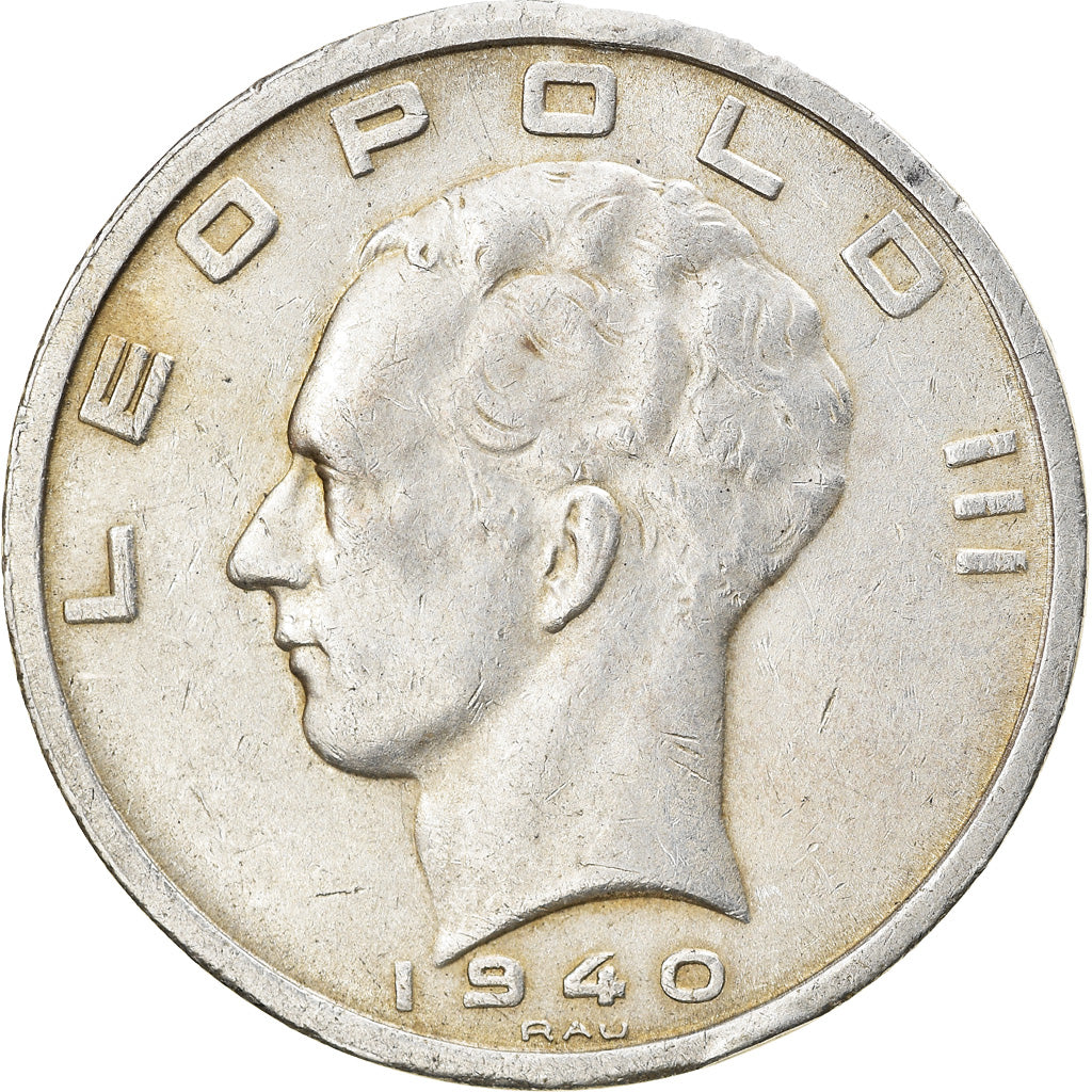 Coin, Belgium, 50 Francs, 50 Frank, 1940, EF(40-45), Silver, KM:122.1