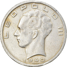 Coin, Belgium, 50 Francs, 50 Frank, 1940, EF(40-45), Silver, KM:122.1