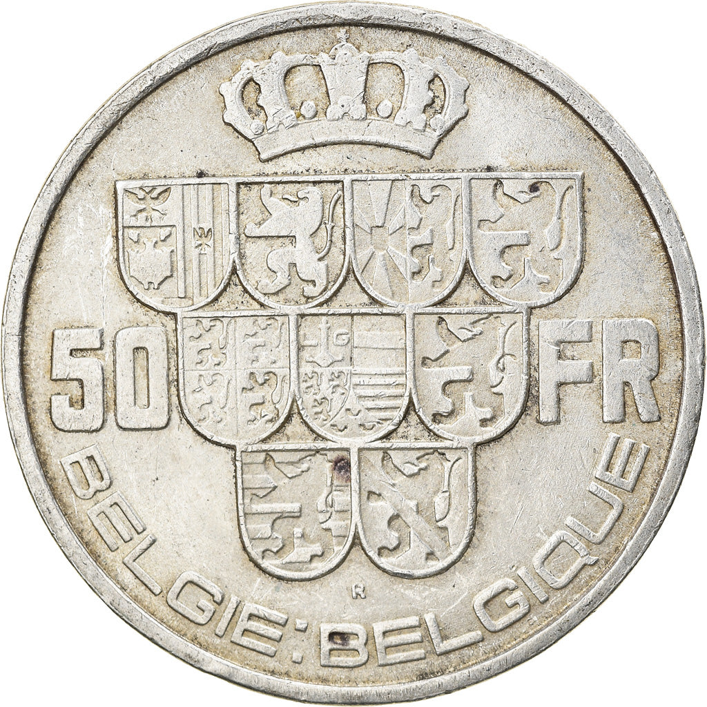 Coin, Belgium, 50 Francs, 50 Frank, 1940, EF(40-45), Silver, KM:122.1