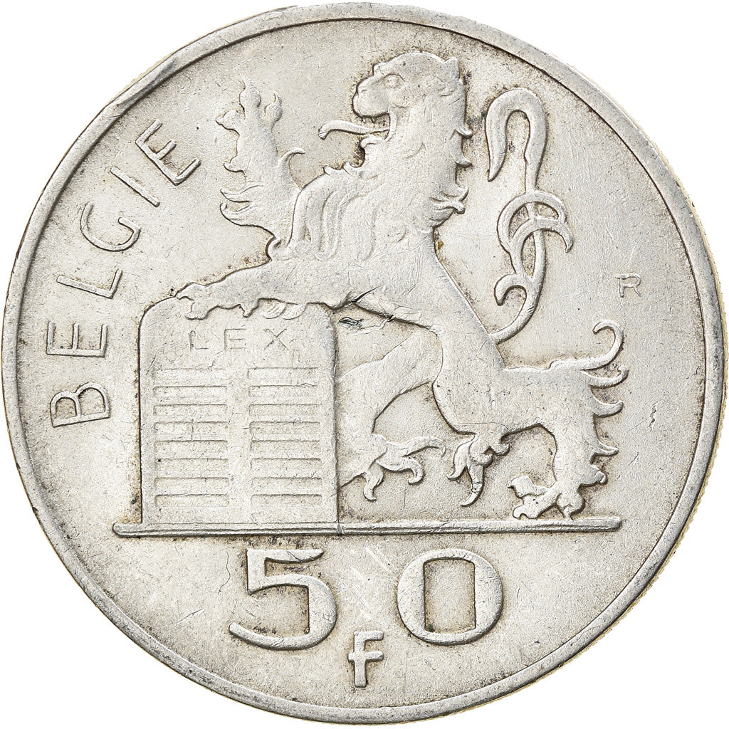 Coin, Belgium, 50 Francs, 50 Frank, 1948, EF(40-45), Silver, KM:137