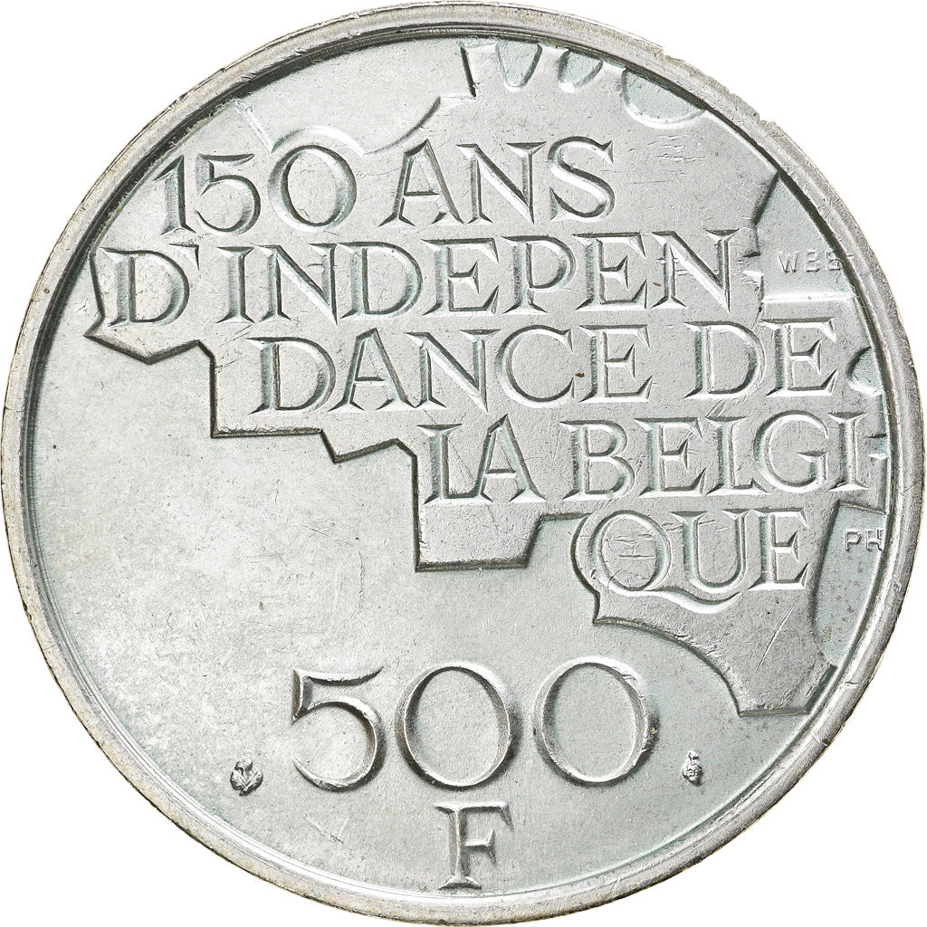 Coin, Belgium, 500 Francs, 500 Frank, 1980, Brussels, EF(40-45), Silver, KM:161a