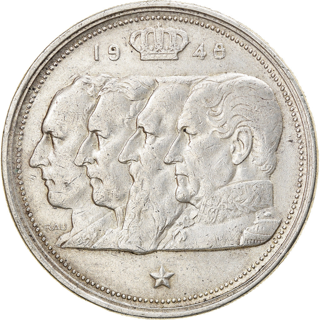 Moneda, Bélgica, 100 Francs, 100 Frank, 1948, MBC, Plata, KM:138.1