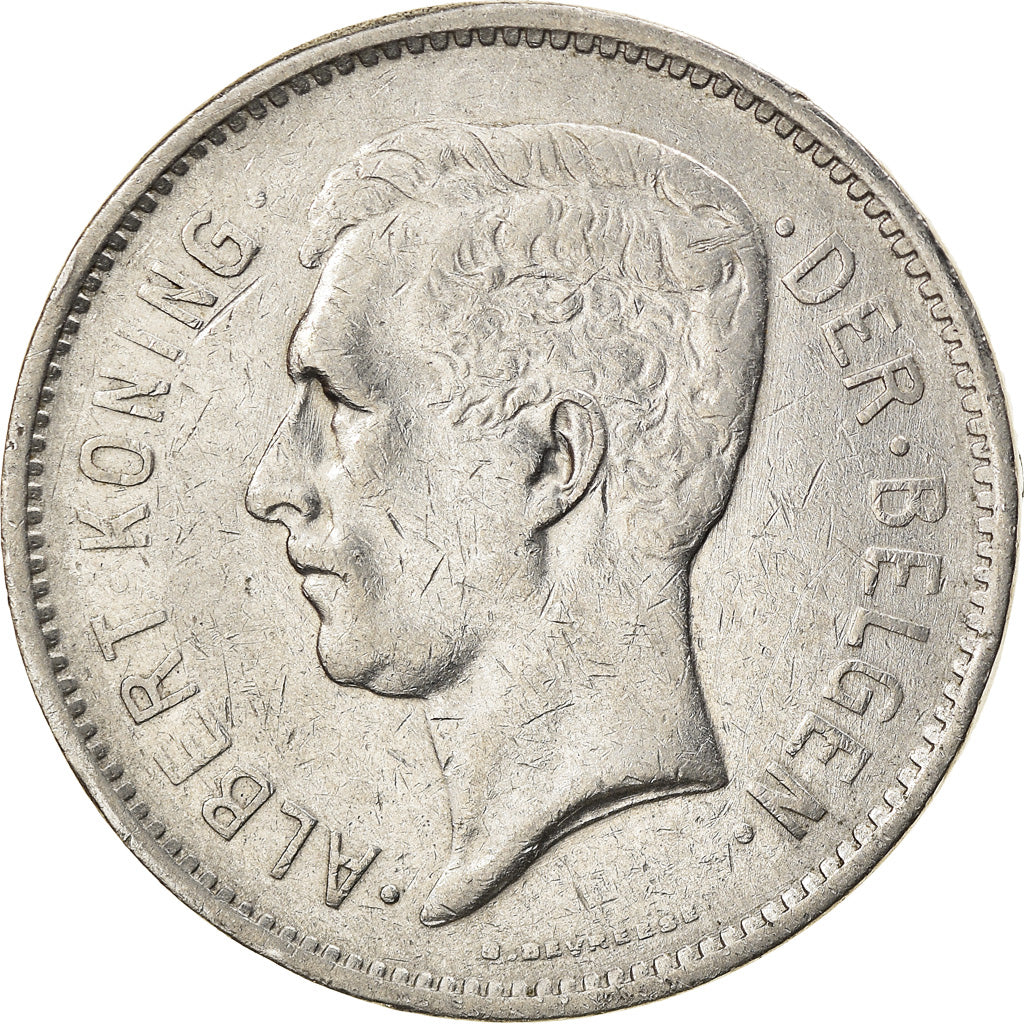 Coin, Belgium, 5 Francs, 5 Frank, 1932, EF(40-45), Nickel, KM:98