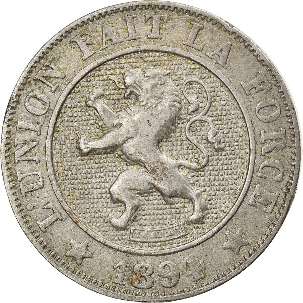 Coin, Belgium, Leopold II, 10 Centimes, 1894, EF(40-45), Copper-nickel, KM:42