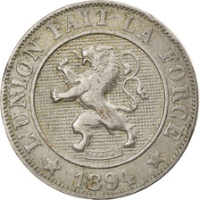 Coin, Belgium, Leopold II, 10 Centimes, 1894, EF(40-45), Copper-nickel, KM:42