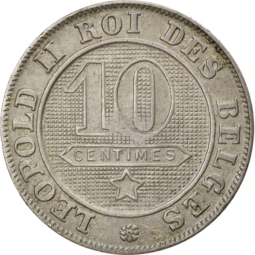 Coin, Belgium, Leopold II, 10 Centimes, 1894, EF(40-45), Copper-nickel, KM:42
