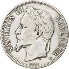 FRANCE, Napoléon III, 5 Francs, 1869, Strasbourg, KM #799.2, VF(30-35), Silver,