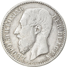 Coin, Belgium, Leopold II, Franc, 1887, EF(40-45), Silver, KM:29.1