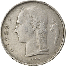 Coin, Belgium, Franc, 1952, EF(40-45), Copper-nickel, KM:142.2