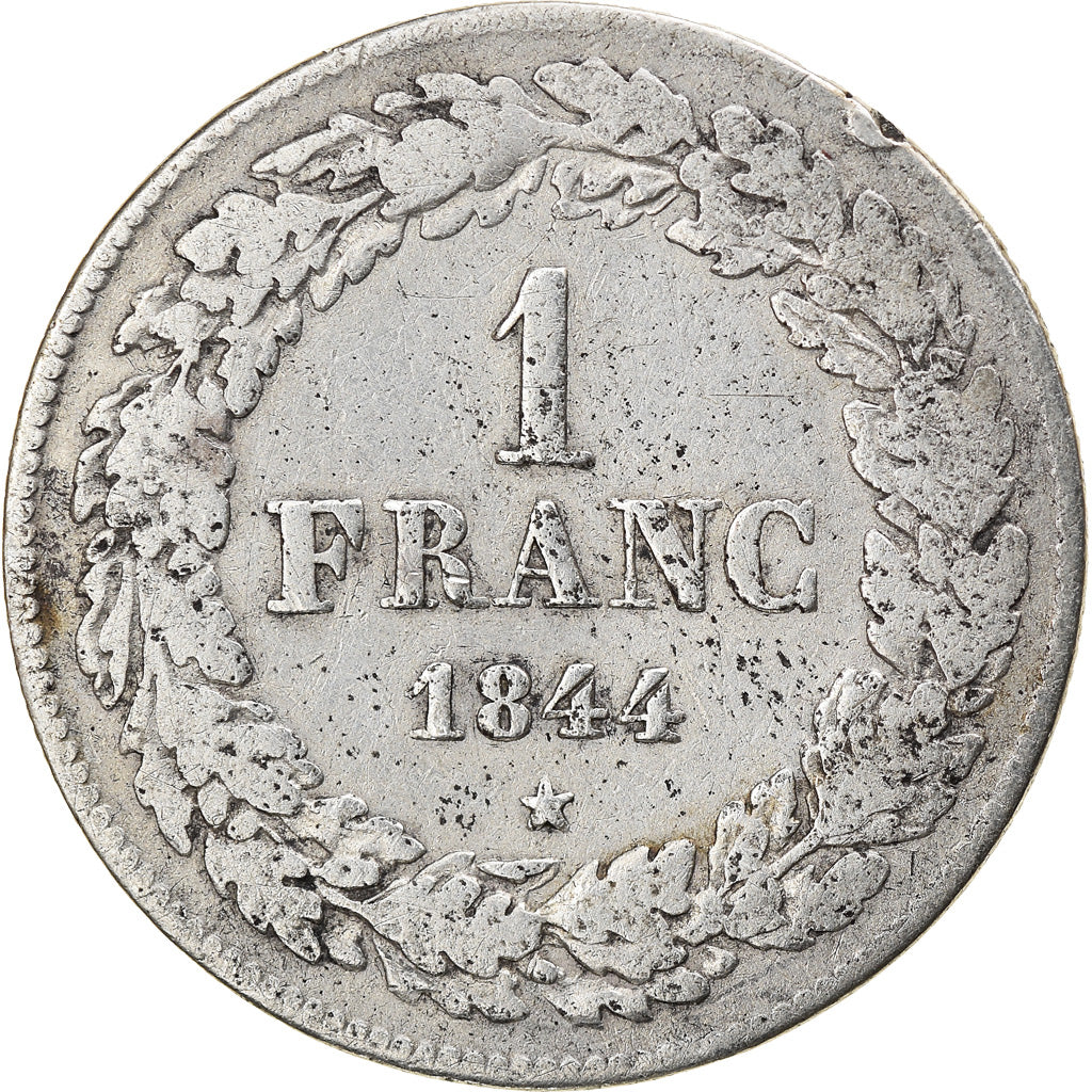 Coin, Belgium, Leopold I, Franc, 1844, VF(30-35), Silver, KM:7.1