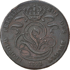 Coin, Belgium, Leopold I, 5 Centimes, 1842, VF(30-35), Copper, KM:5.1