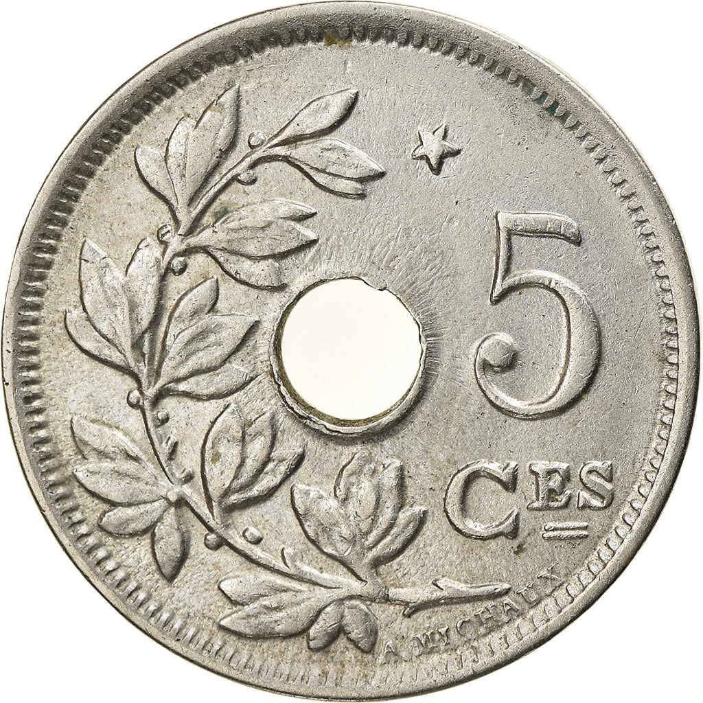 Coin, Belgium, 5 Centimes, 1932, AU(50-53), Nickel-brass, KM:93