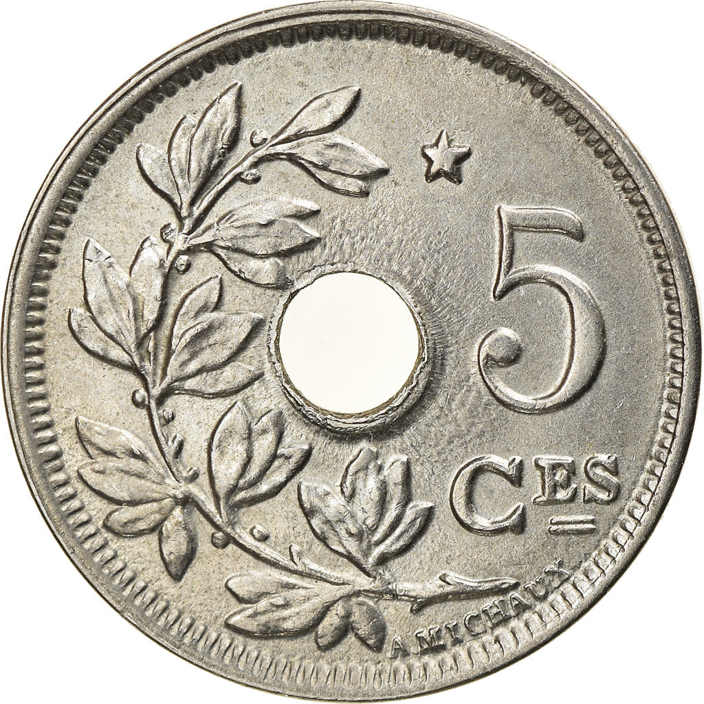 Coin, Belgium, 5 Centimes, 1932, AU(50-53), Nickel-brass, KM:93