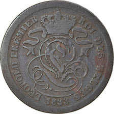 Coin, Belgium, Leopold I, 2 Centimes, 1833, VF(30-35), Copper, KM:4.1
