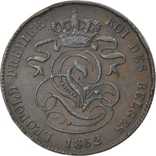Moneta, Belgia, Leopold I, 2 Centimes, 1862, VF(30-35), Miedź, KM:4.2
