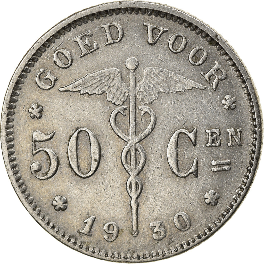 Coin, Belgium, 50 Centimes, 1930, VF(30-35), Nickel, KM:88