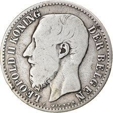 Coin, Belgium, Leopold II, Franc, 1887, VF(30-35), Silver, KM:29.1